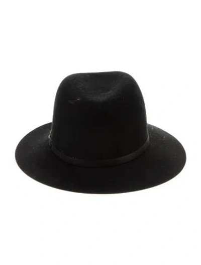 Pre-owned Rag & Bone Wool Fedora Hat In Black