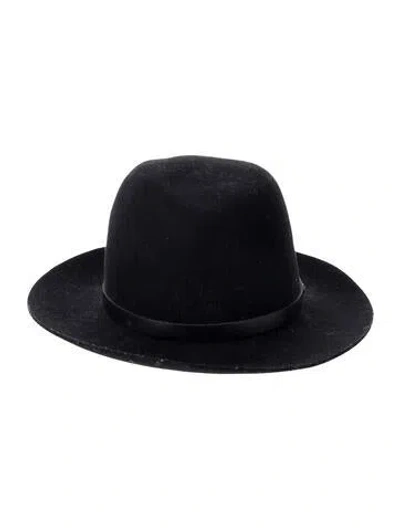 Pre-owned Rag & Bone Wool Fedora Hat In Black