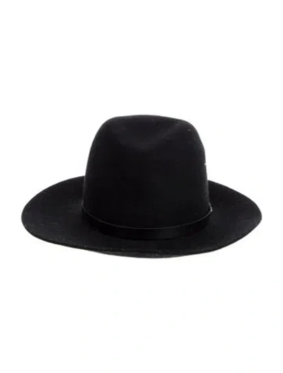 Pre-owned Rag & Bone Wool Fedora Hat In Black