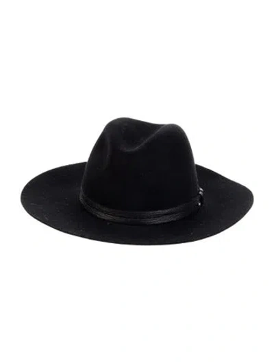 Pre-owned Rag & Bone Wool Fedora Hat In Black