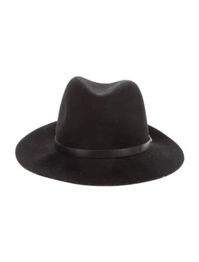 Pre-owned Rag & Bone Wool Fedora Hat In Black