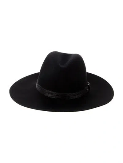 Pre-owned Rag & Bone Wool Fedora Hat In Black