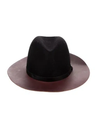 Pre-owned Rag & Bone Wool Fedora Hat In Black