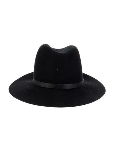 Pre-owned Rag & Bone Wool Fedora Hat In Black