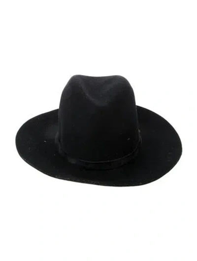 Pre-owned Rag & Bone Wool Fedora Hat In Black