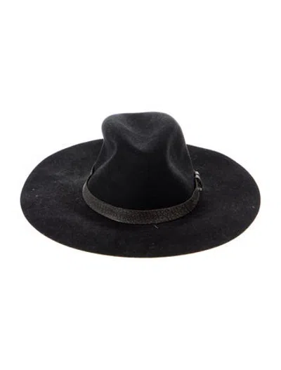 Pre-owned Rag & Bone Wool Fedora Hat In Black