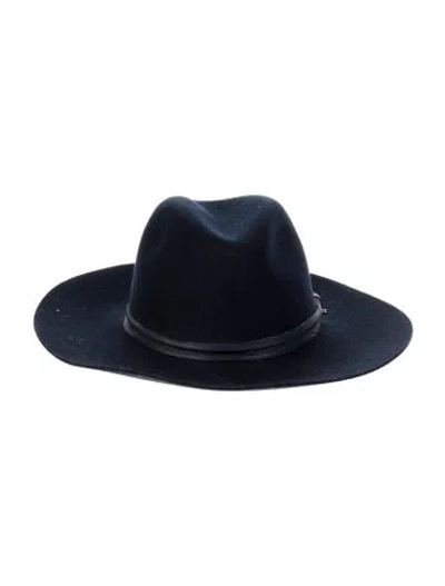 Pre-owned Rag & Bone Wool Fedora Hat In Blue