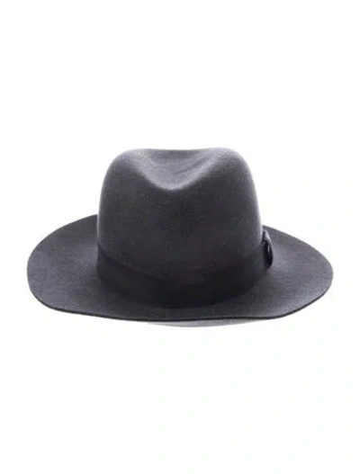 Pre-owned Rag & Bone Wool Fedora Hat In Blue