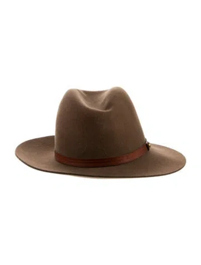 Pre-owned Rag & Bone Wool Fedora Hat In Brown