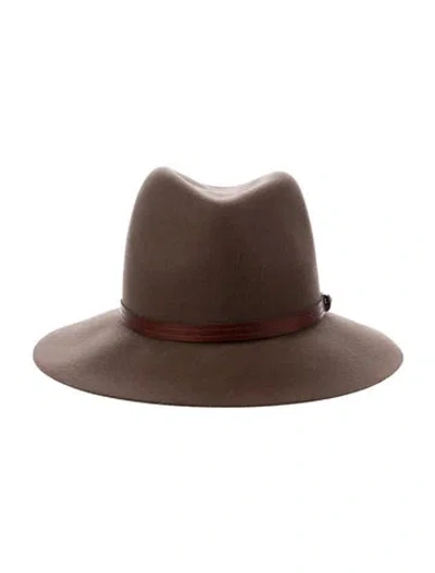 Pre-owned Rag & Bone Wool Fedora Hat In Brown