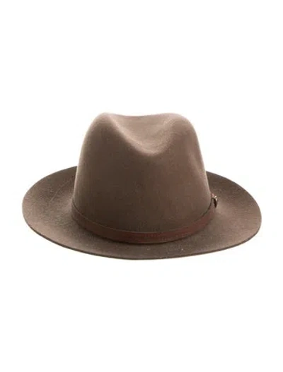 Pre-owned Rag & Bone Wool Fedora Hat In Brown