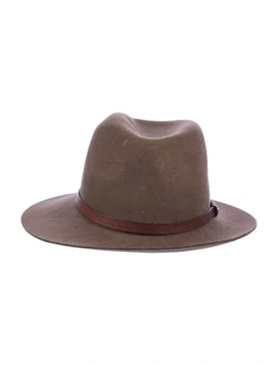 Pre-owned Rag & Bone Wool Fedora Hat In Brown