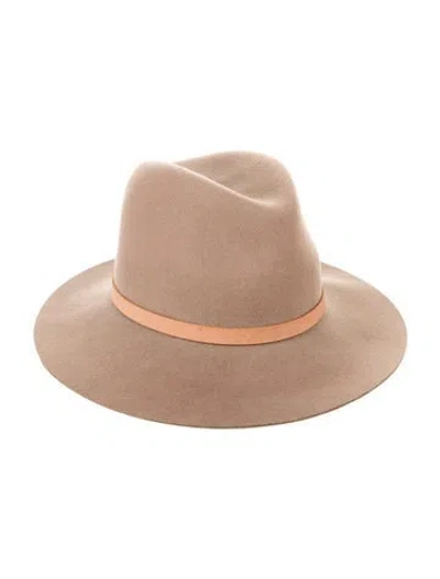 Pre-owned Rag & Bone Wool Fedora Hat In Brown