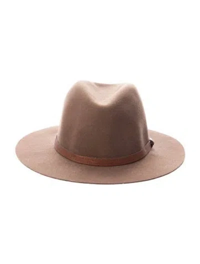 Pre-owned Rag & Bone Wool Fedora Hat In Brown