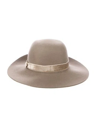 Pre-owned Rag & Bone Wool Fedora Hat In Brown