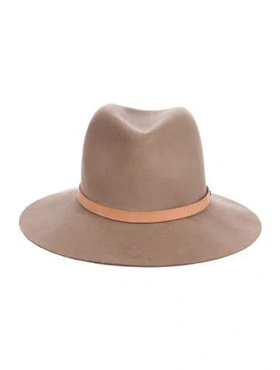 Pre-owned Rag & Bone Wool Fedora Hat In Brown