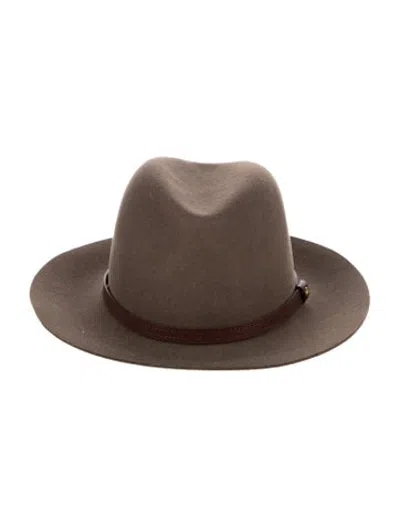 Pre-owned Rag & Bone Wool Fedora Hat In Brown