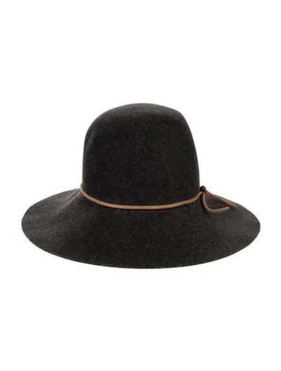 Pre-owned Rag & Bone Wool Fedora Hat In Brown/grey