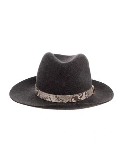 Pre-owned Rag & Bone Wool Fedora Hat In Gray
