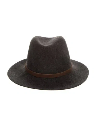 Pre-owned Rag & Bone Wool Fedora Hat In Gray