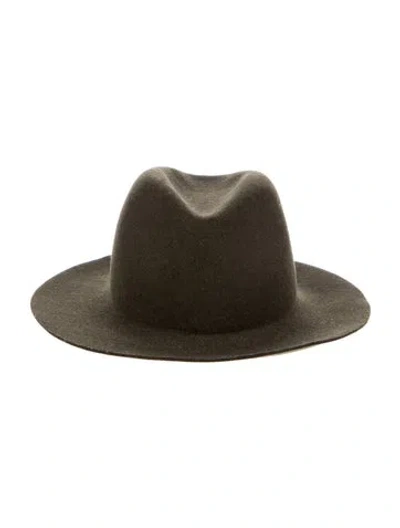 Pre-owned Rag & Bone Wool Fedora Hat In Green