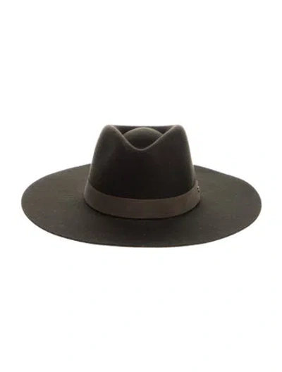 Pre-owned Rag & Bone Wool Fedora Hat In Green