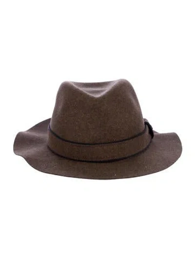 Pre-owned Rag & Bone Wool Fedora Hat In Neutral