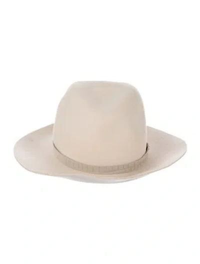 Pre-owned Rag & Bone Wool Fedora Hat In Neutral