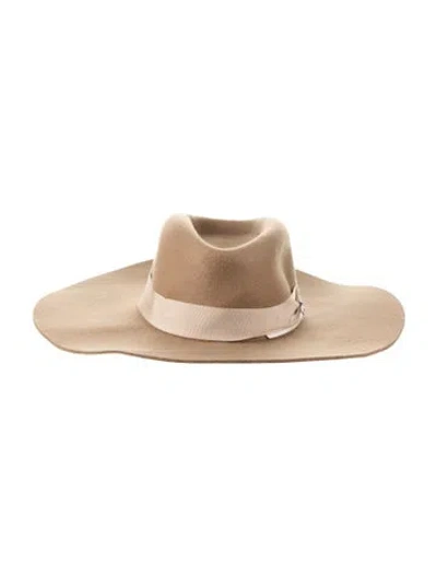 Pre-owned Rag & Bone Wool Fedora Hat In Neutral