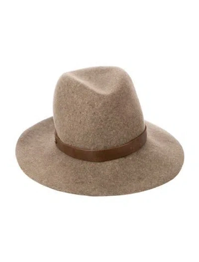 Pre-owned Rag & Bone Wool Fedora Hat In Neutral