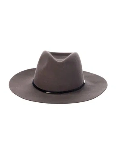 Pre-owned Rag & Bone Wool Fedora Hat In Purple