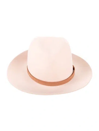 Pre-owned Rag & Bone Wool Fedora In Pink