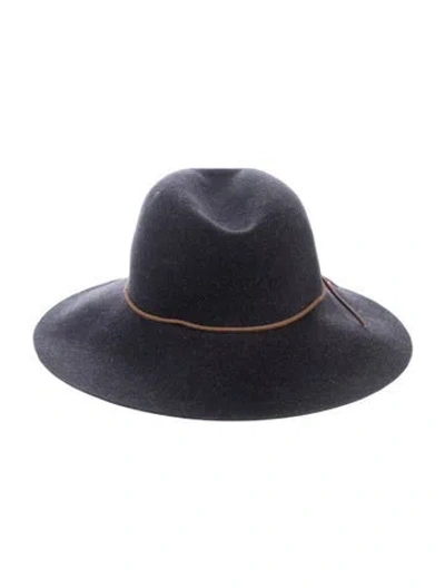 Pre-owned Rag & Bone Wool Fedorahat In Brown/green