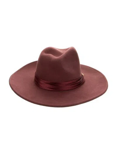 Pre-owned Rag & Bone Wool Floppy Hat In Red