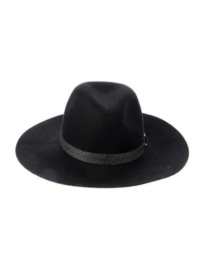 Pre-owned Rag & Bone Wool Gambler Hat In Black