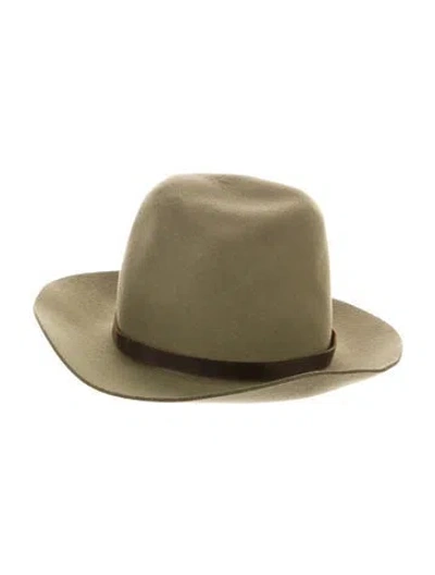 Pre-owned Rag & Bone Wool Gambler Hat In Green