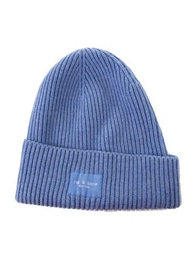 Pre-owned Rag & Bone Wool Knit Beanie In Blue