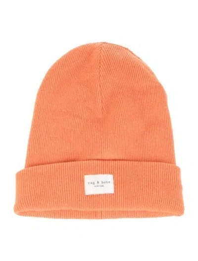 Pre-owned Rag & Bone Wool Knit Beanie In Orange