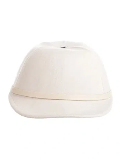 Pre-owned Rag & Bone Wool Leather Trim Hat In Neutrals