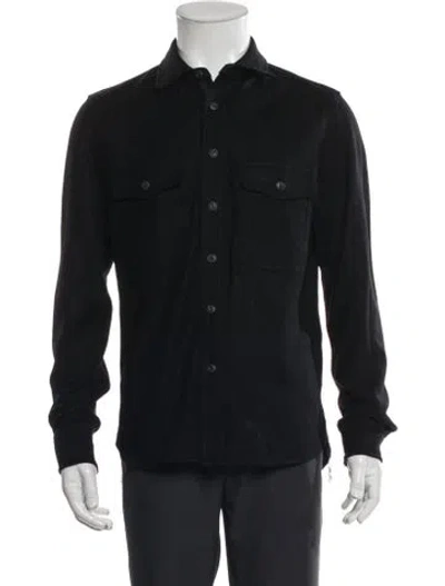 Pre-owned Rag & Bone Wool Long Sleeve Shirt In Black
