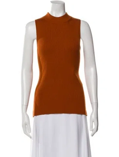 Pre-owned Rag & Bone Wool Mock Neck Sweater In Brown