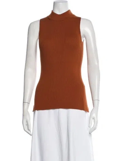 Pre-owned Rag & Bone Wool Mock Neck Sweater In Brown