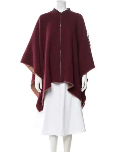 Pre-owned Rag & Bone Wool Mock Neck Sweater In Burgundy