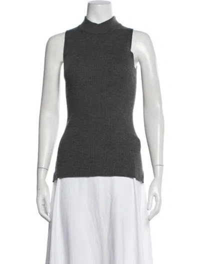 Pre-owned Rag & Bone Wool Mock Neck Sweater In Gray