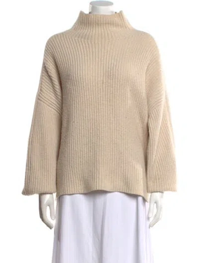 Pre-owned Rag & Bone Wool Mock Neck Sweater In Neutral