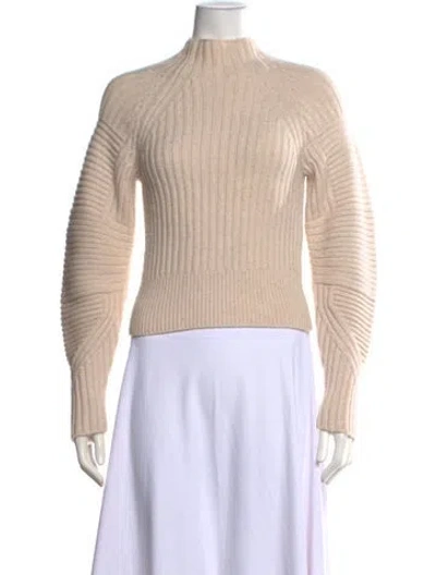Pre-owned Rag & Bone Wool Mock Neck Sweater In Neutrals