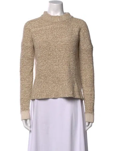 Pre-owned Rag & Bone Wool Mock Neck Sweater In Neutrals