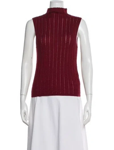 Pre-owned Rag & Bone Wool Mock Neck Sweater In Red