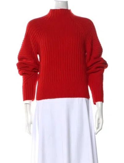 Pre-owned Rag & Bone Wool Mock Neck Sweater In Red