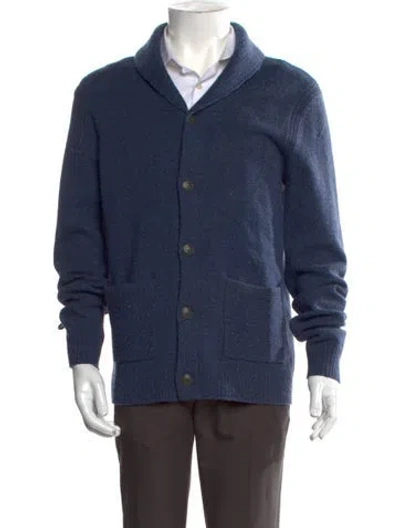 Pre-owned Rag & Bone Wool Open Front Cardigan In Blue